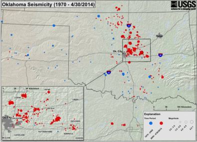 USGS Oklahoma Seismicity Map