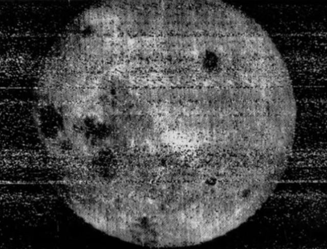 The first image of the far side of the Moon, taken by Luna 3 in October, 1959.