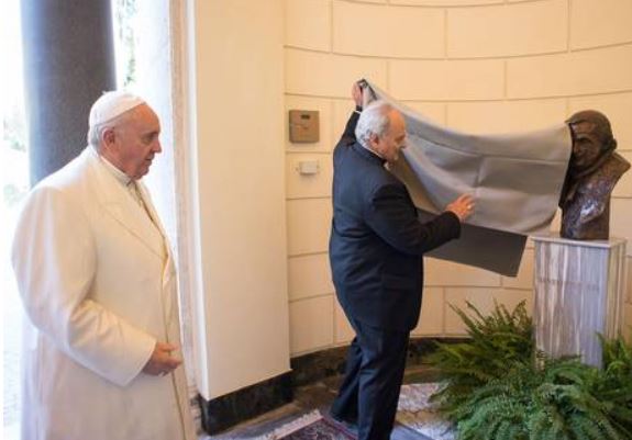 Pope Francis at Vatican unveiling - October 27. 