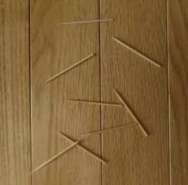 "Needles" on the floor